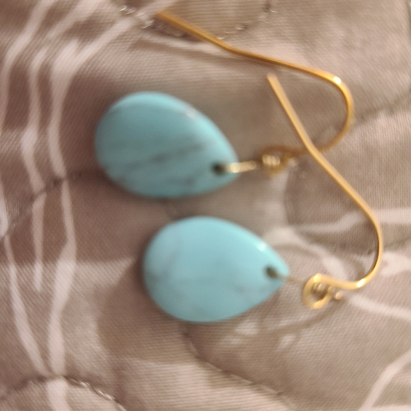 Turquoise drop earrings Premier jewelry - Picture 2 of 2